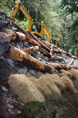 photo of road slip out repair