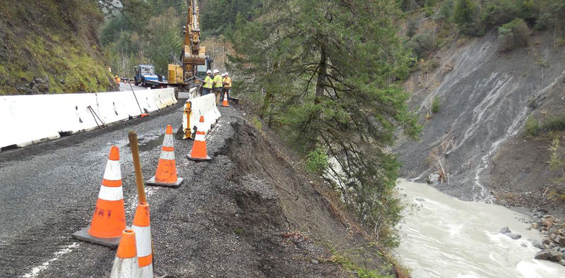 Photo of road damage